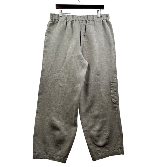 Cut Loose Spring Summer Linen Lounge Pants Gray Wide Leg Sz Medium - Picture 5 of 9